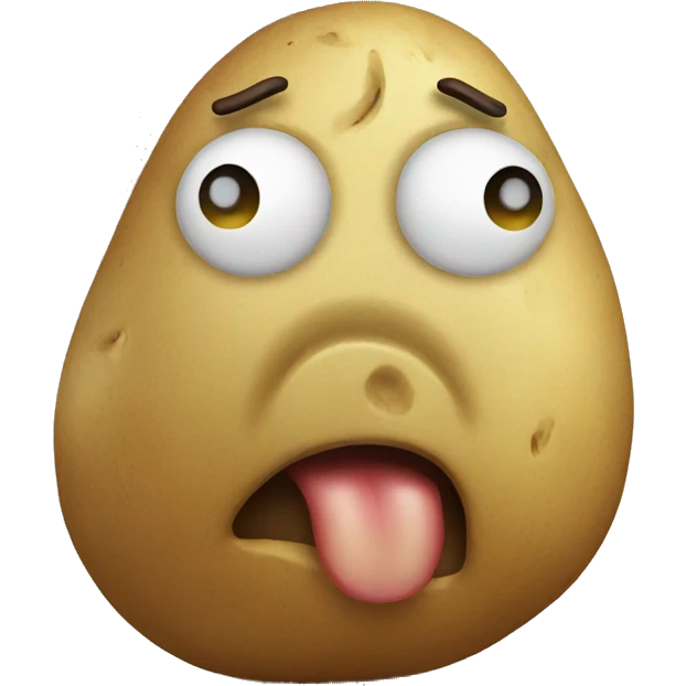 Crying potato emoji