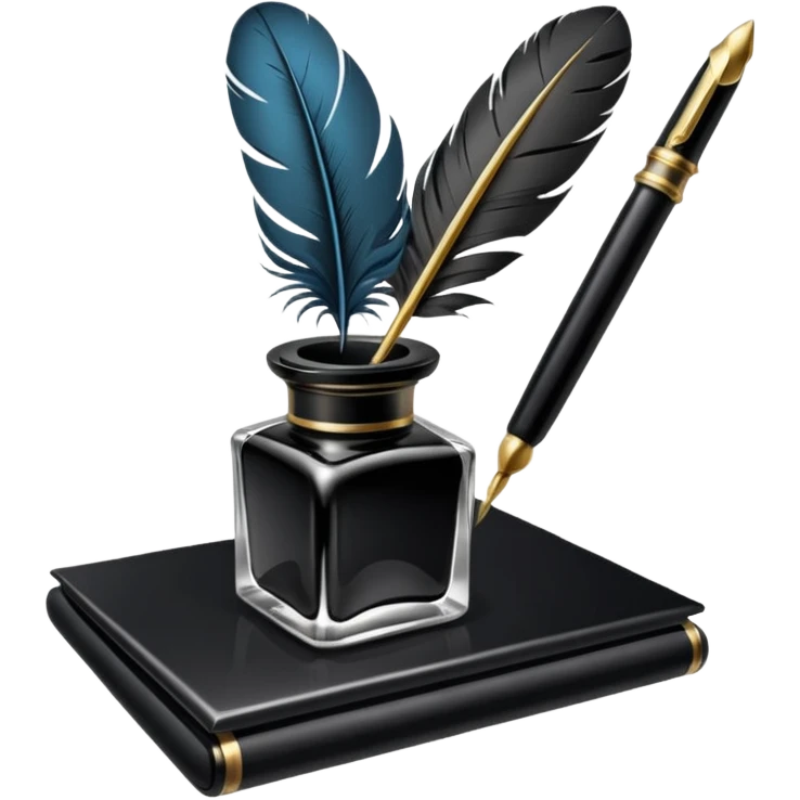 Pen and inkwell emoji