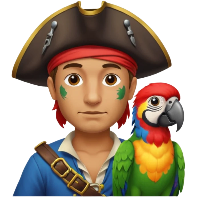 pirate and parrot emoji