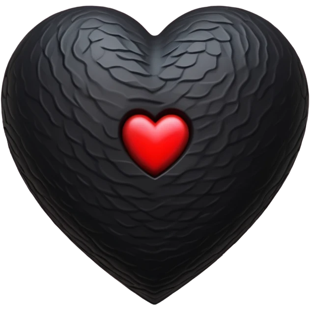 3d goth heart emoji