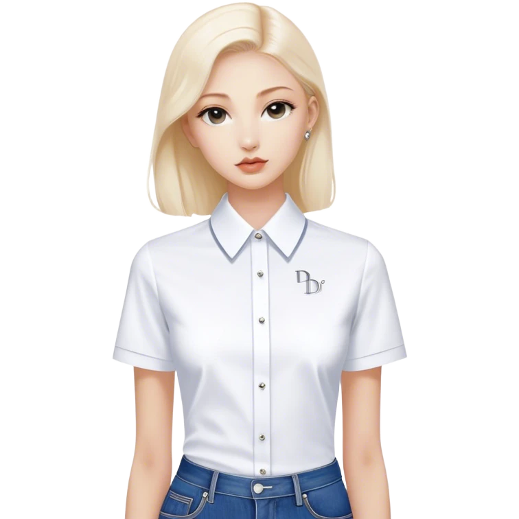Realistic isolated Christian Dior Oblique Short-Sleeved Shirt  emoji