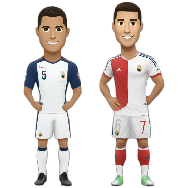 Frenc Puskas and Cristiano Ronaldo emoji
