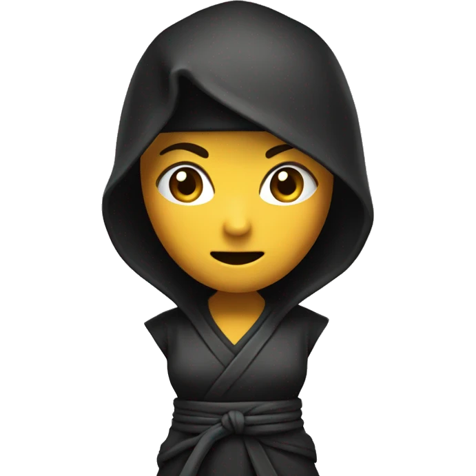 Ninja behind woman pow emoji