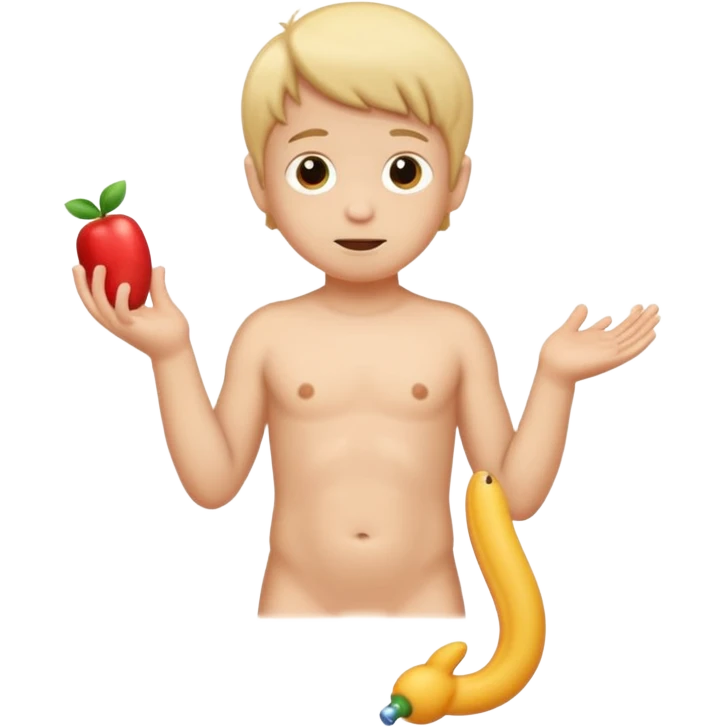 naked kid with penis emoji