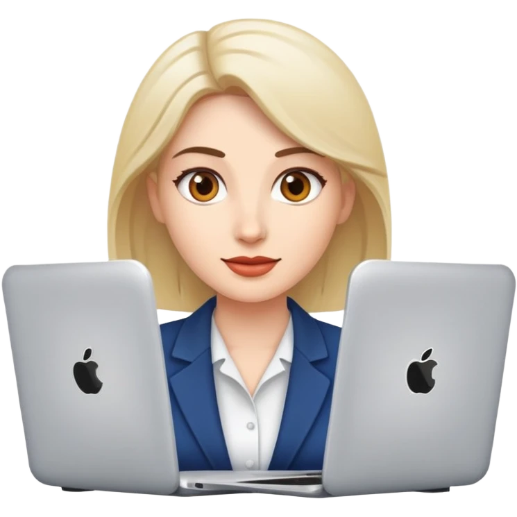 Женщина ведет вебинар emoji
