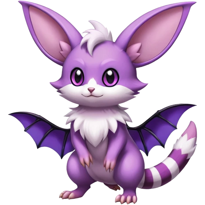 Shiny Furret-Espeon-Noibat-Noivern-Hybrid (Full body) emoji