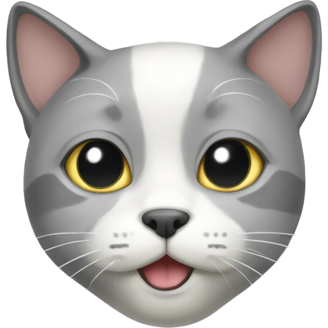 grey white cat emoji