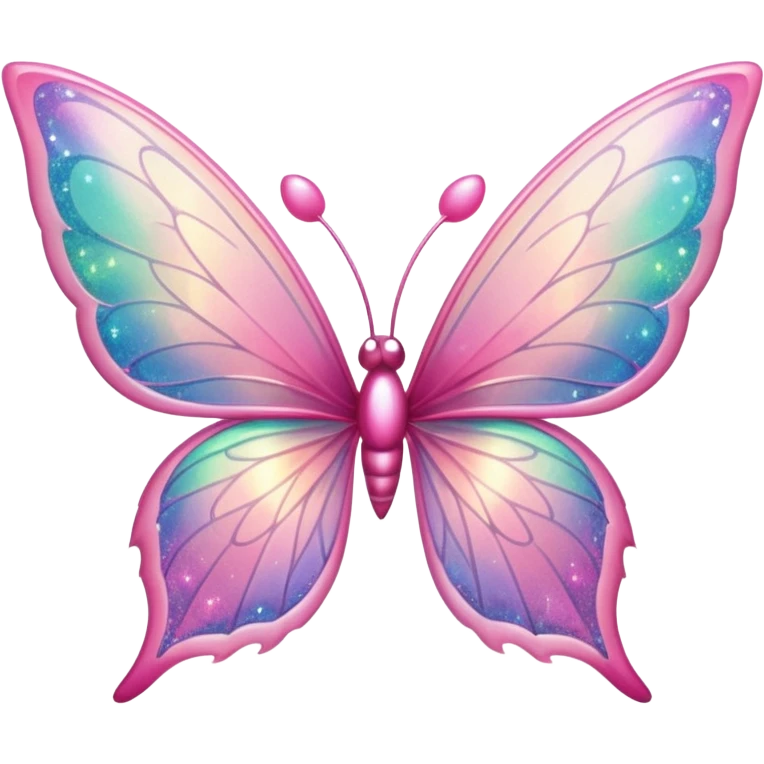PINK FAIRY WINGS WITH GLITTERS emoji