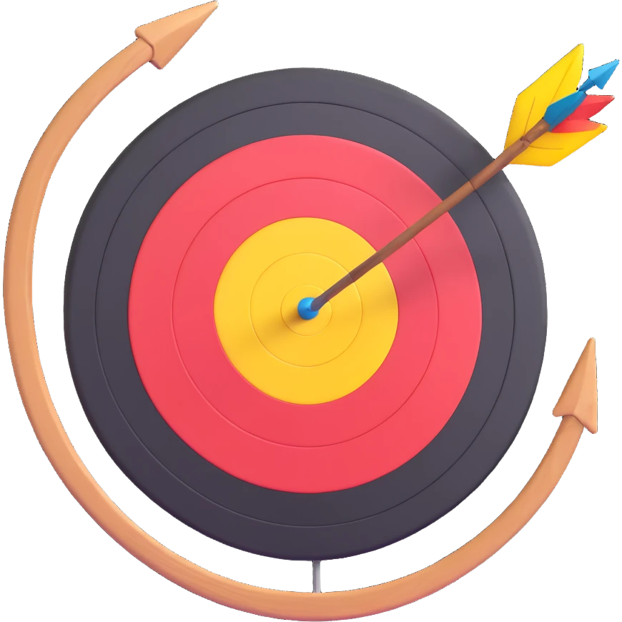 target archery with arrow in center emoji