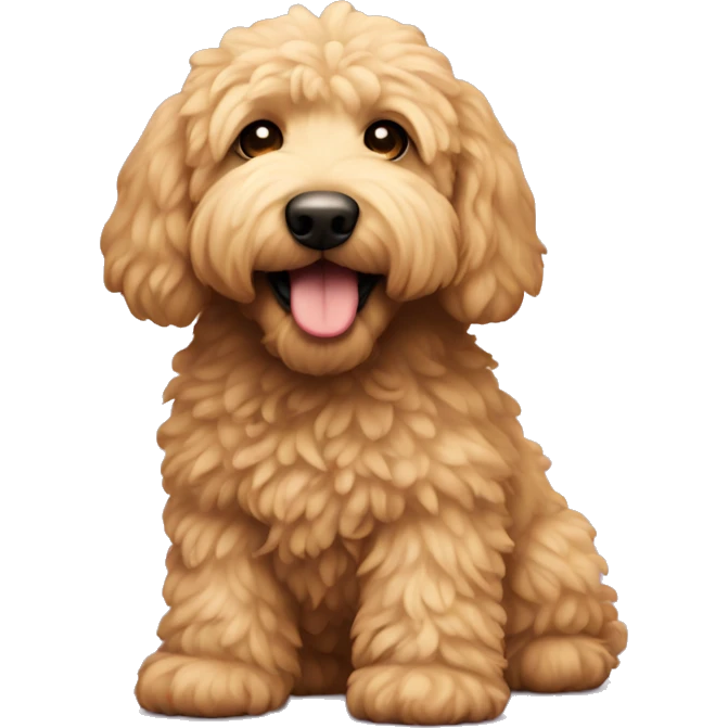 Golden doodle miniature emoji