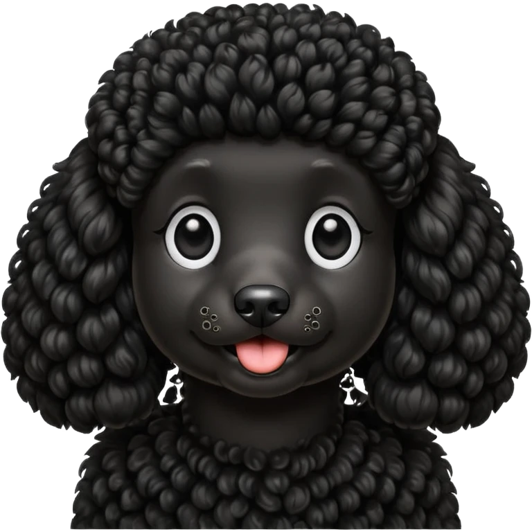 Dog poodle black emoji