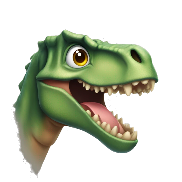 Dinosautio con anteojos emoji