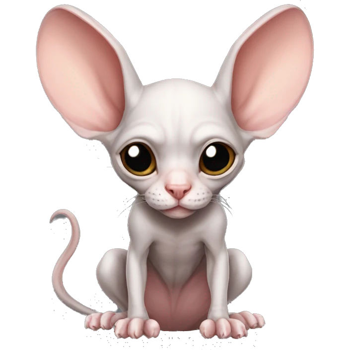 Cool Bat-Sphynx-Rat-Mouse-Rodent-Hybrid full body emoji