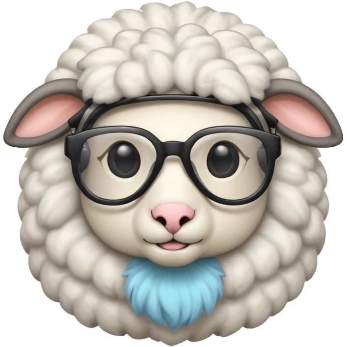 cyber sheep with cool electro glasses emoji