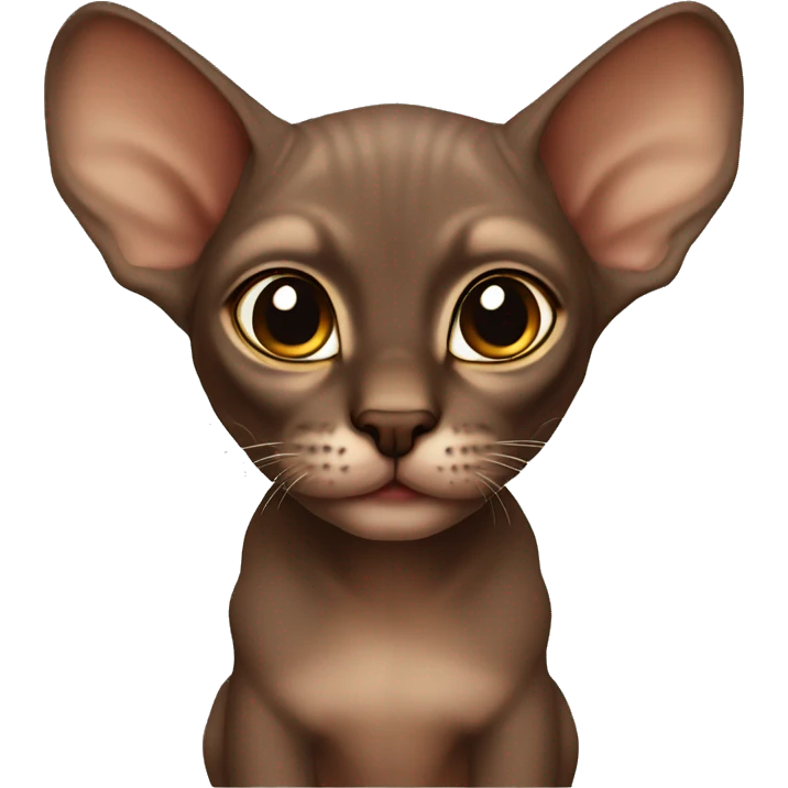 Brown sphinx kitten emoji