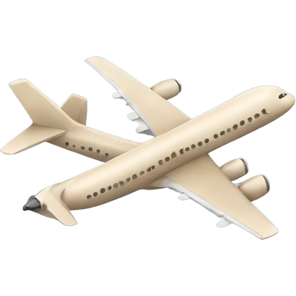 Beige airplane emoji