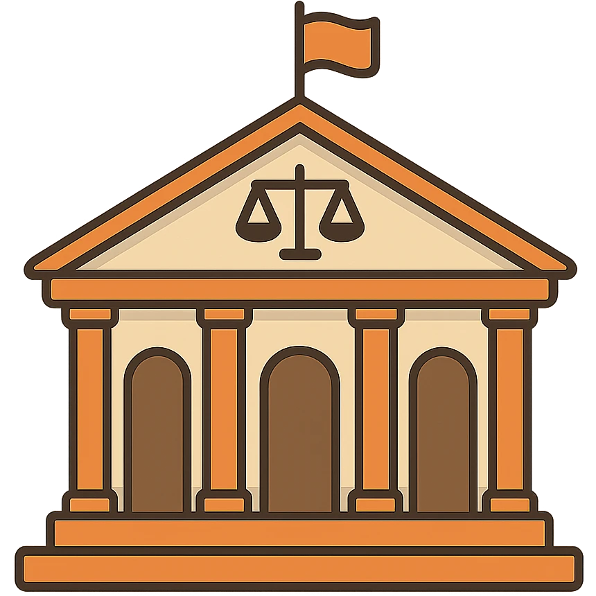 flat toon style courthouse emoji