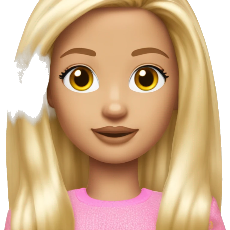 blond long hair y2k clothed pretty barbie girl emoji