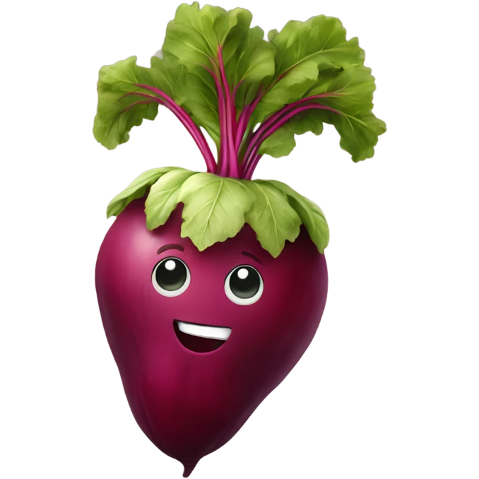 Happy beetroot with hands emoji