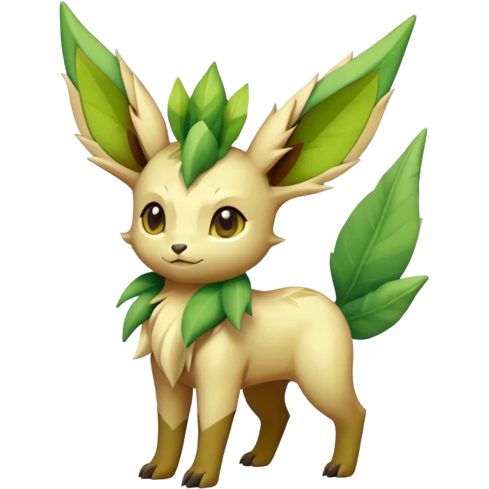 Grass-type Fakémon-Leafeon full body emoji