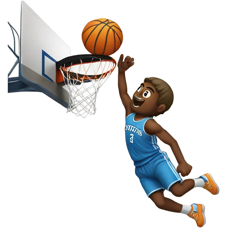 Dunking a basketball emoji