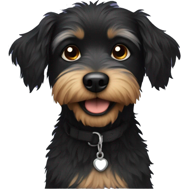 Small black scruffy dog emoji