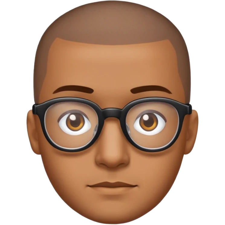 Buzz cut Latino with glasses emoji