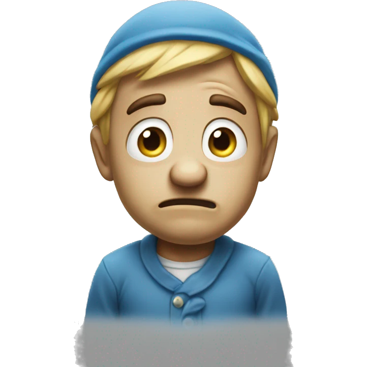 Disappoint smurf emoji