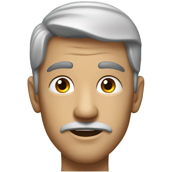 more realistic man's head with hocked expression emoji