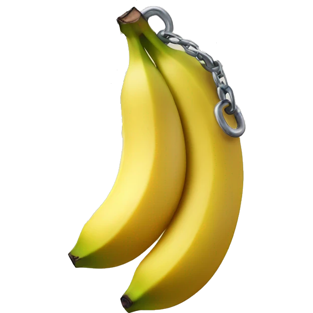 Banana wrapped in chain emoji