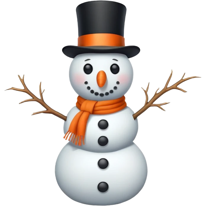 classic snowman emoji