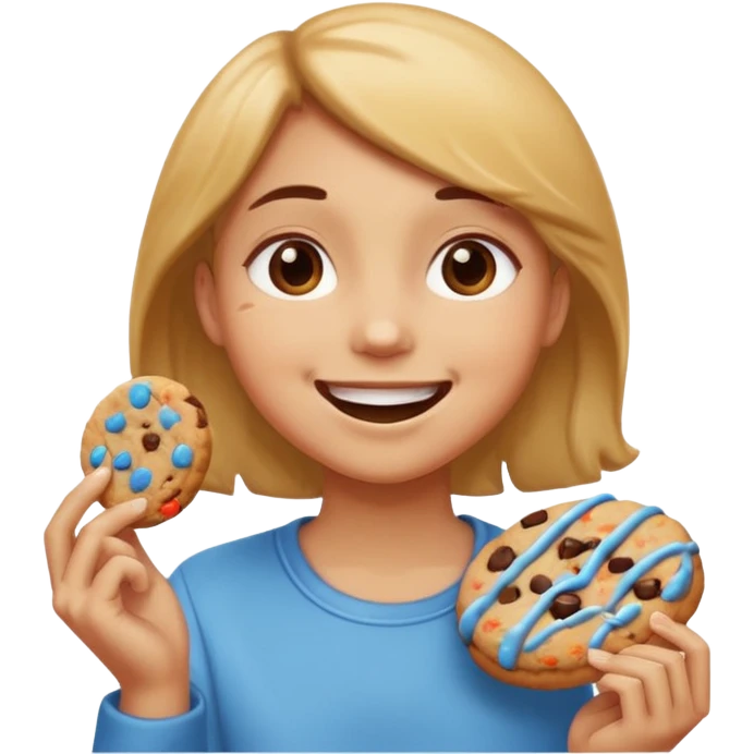 cute cookie eat emoji