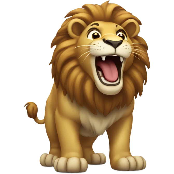 Lion laughing rotfl emoji