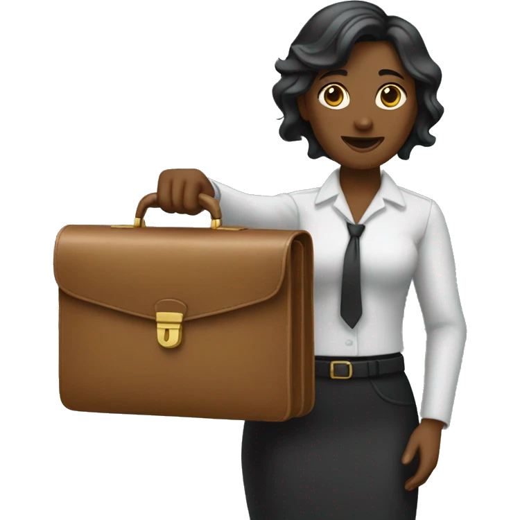 woman holding out briefcase emoji