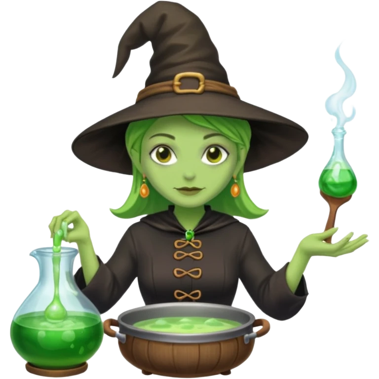 green witch cooking potion emoji
