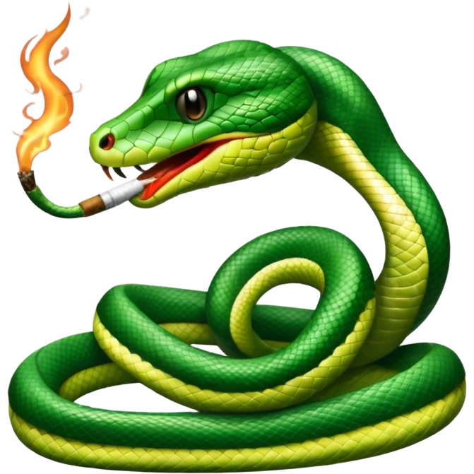 snake with a joint  emoji