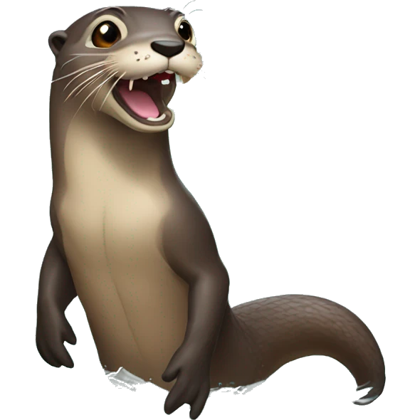 Crazy rapid otter emoji