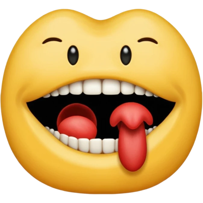 сделай картинки где один рот ест а другой рот не ест и перечеркнут это нужно чтобы обозначить съедобное несъедобное  emoji