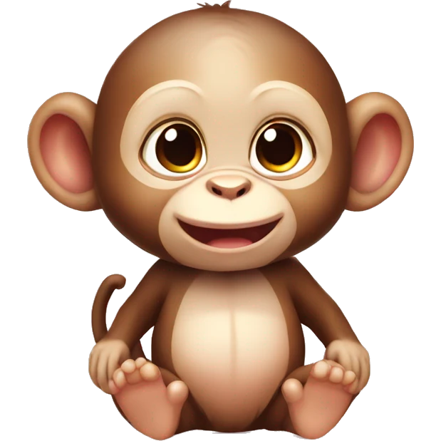 Cute baby monkey emoji