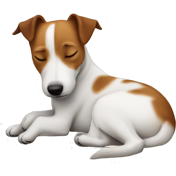 Jack Russell Terrier dog sleeping emoji