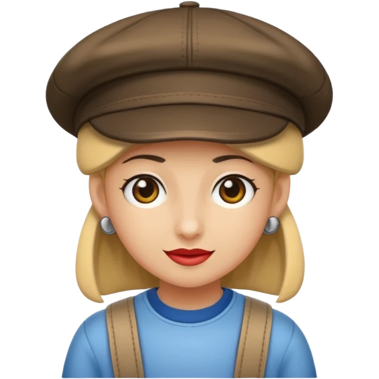 Una persona con gorra de lado y un pasamontañas emoji