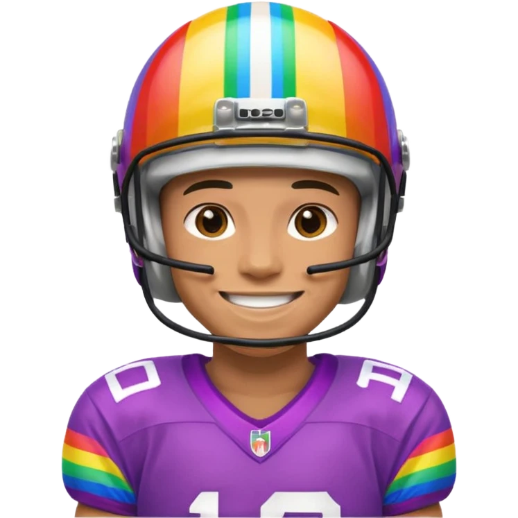 A LGBTQ football player more LGBTQ  emoji