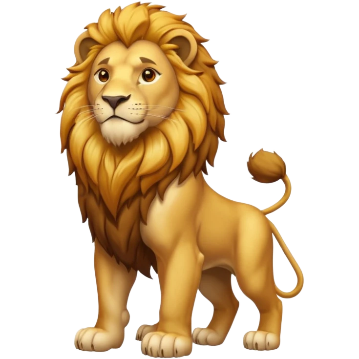 High resolution of a full body lion emoji