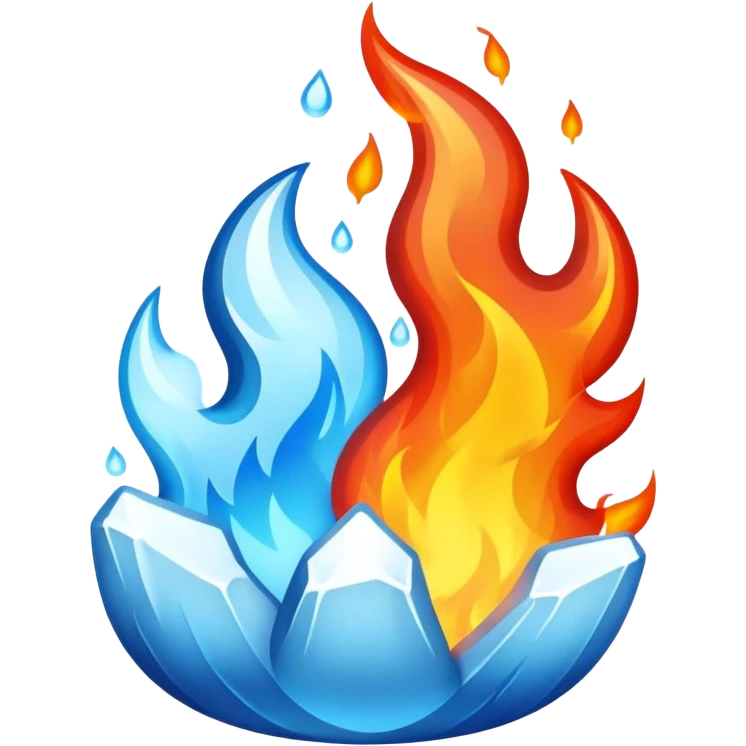 hot and cold contrast emoji