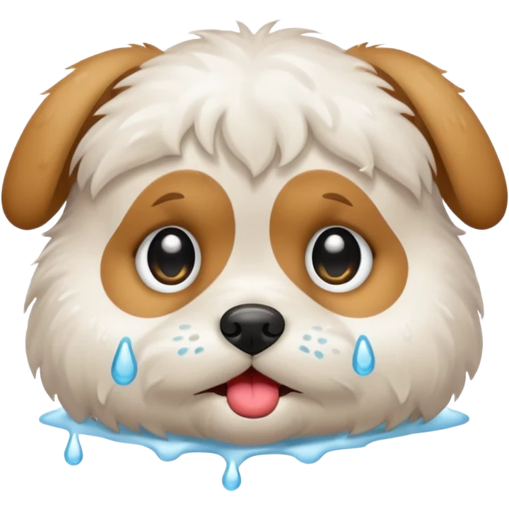Puppy crying emoji