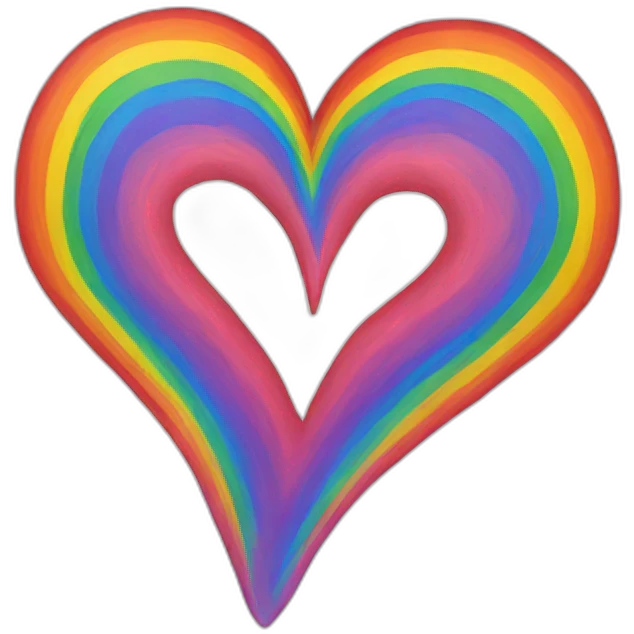 A rainbow heart emoji