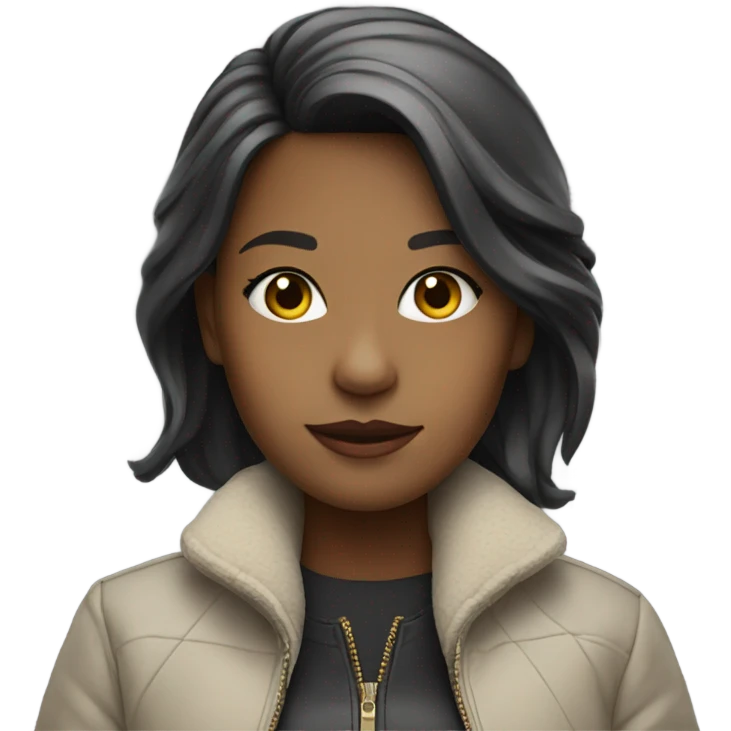 girl in jacket portrait emoji