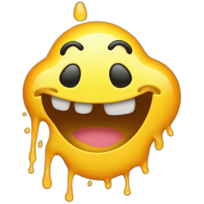melted happy smiley emoji