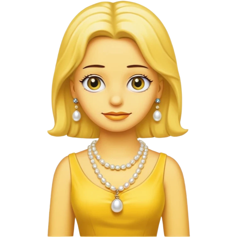 lisa Simpson yellow dress with neckless emoji