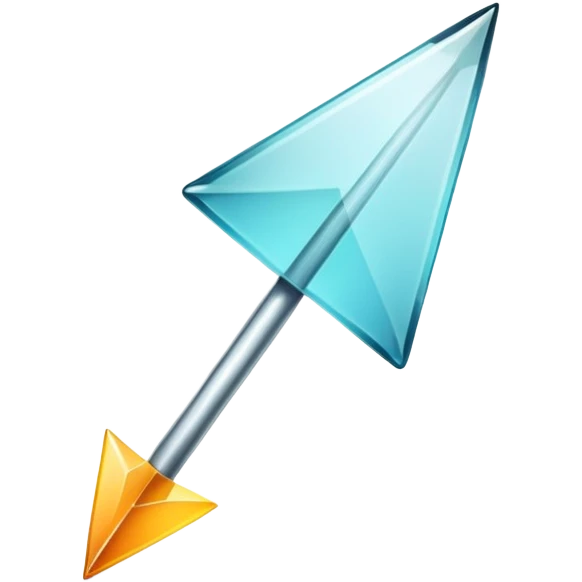 transparent glass arrow emoji